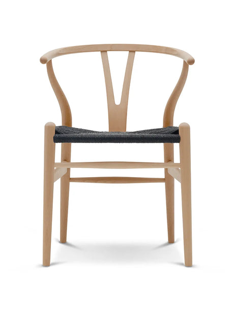 Y-stol CH24, oljad bok med svart flätning av Hans J. Wegner - 1 - Jacobsen Plus