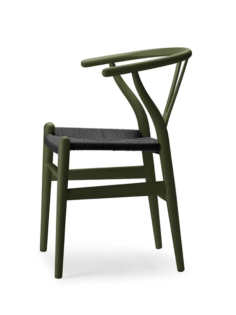 Y-stol CH24 Soft Seaweed med svart flätverk av Hans J. Wegner - 3 - Jacobsen Plus