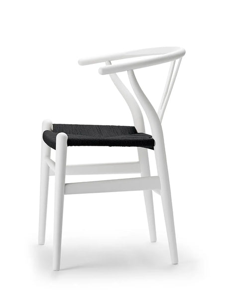 Y-stol CH24 Soft Natural White med svart flätning av Hans J. Wegner - 3 - Jacobsen Plus