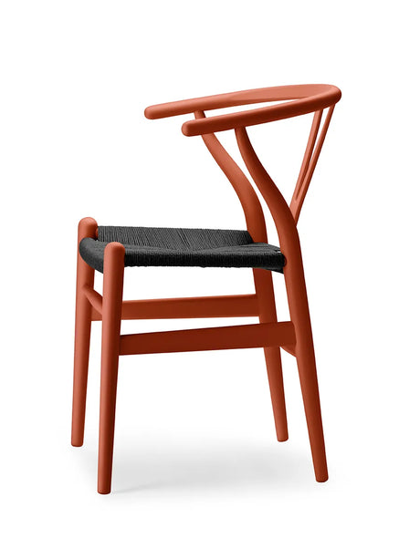 Y-stol CH24 Soft Terrakotta med svart flätning av Hans J. Wegner - 3 - Jacobsen Plus