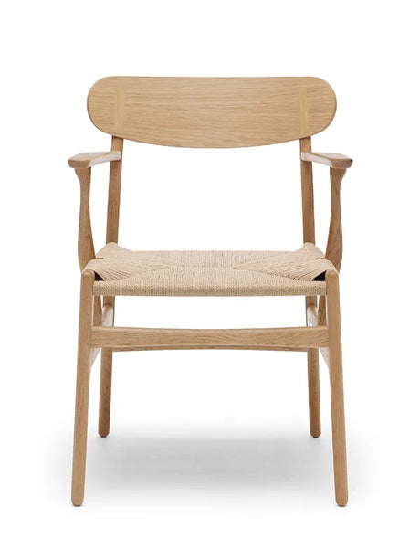 CH26 Matstol av Hans J. Wegner - Natur / Ek - sæbebehandlet - Jacobsen Plus