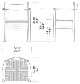 CH37 Stolen av Hans J. Wegner - Bok / Såpa / Natur - Jacobsen Plus