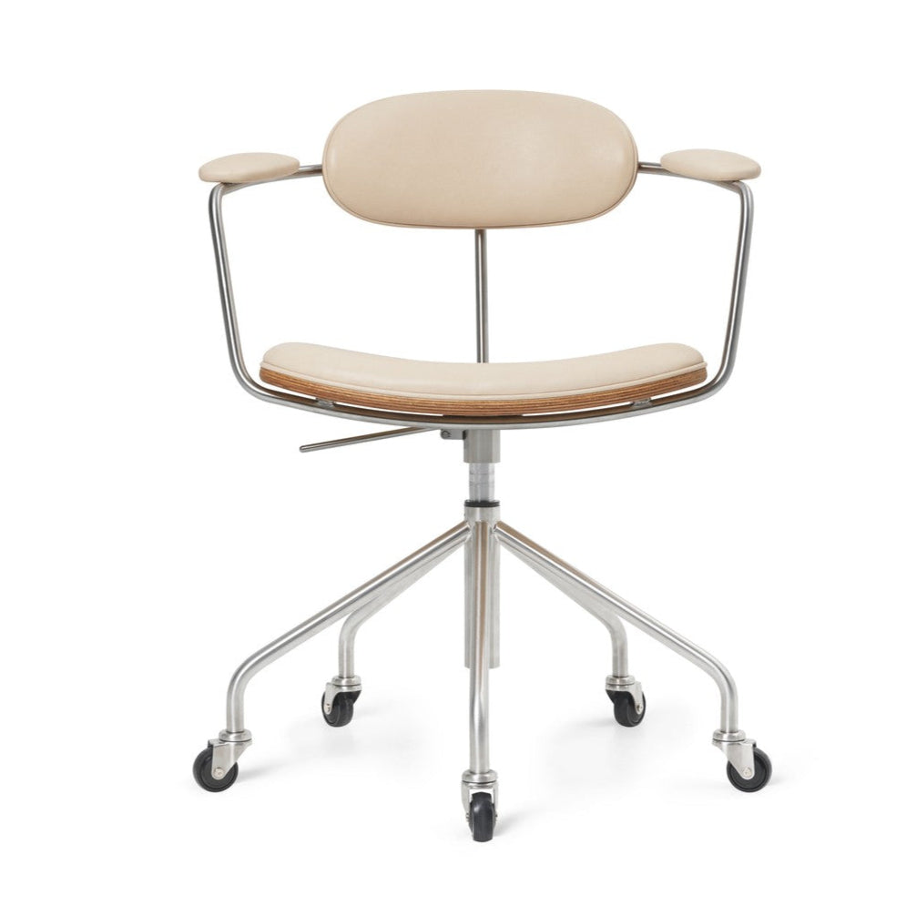 CH621 Swivel Stol, oljad ek av Hans J. Wegner - Läder / Sif 90 - Jacobsen Plus