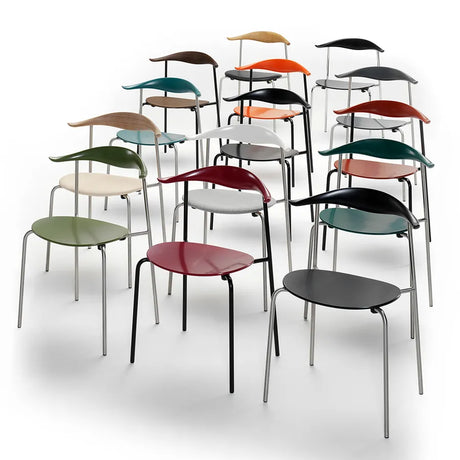 CH88 Stol av Hans J. Wegner - Bok-stofgruppe 1 / Såpa / Rostfri stål - Jacobsen Plus