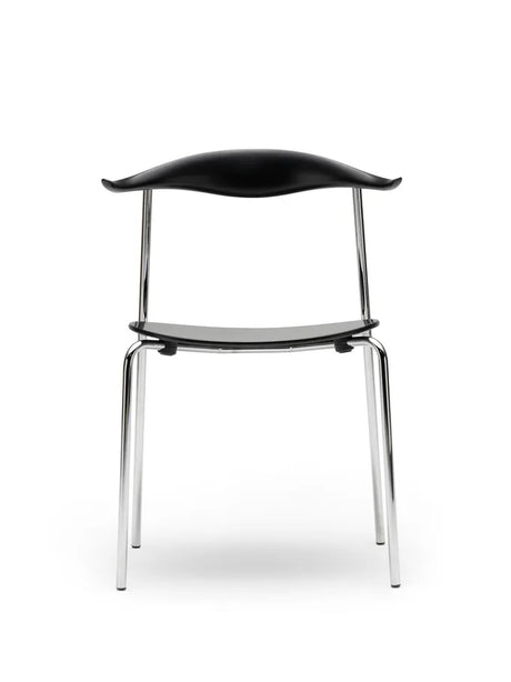 CH88 Stol, färgad av Hans J. Wegner - Rostfri stål / Bok-stofgruppe 1 / Red brown - Jacobsen Plus