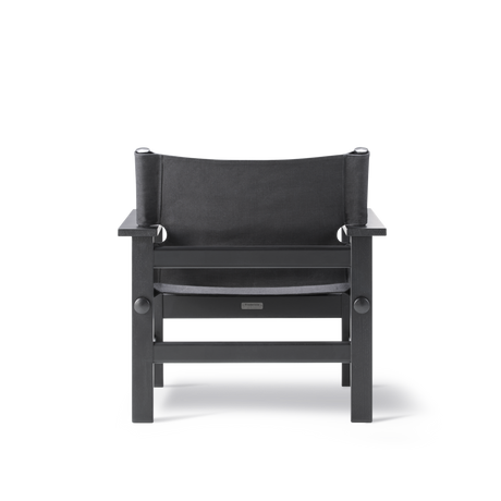 The Canvas Chair, svartlackerad ek svart canvas av Børge Mogensen - 4 - Jacobsen Plus