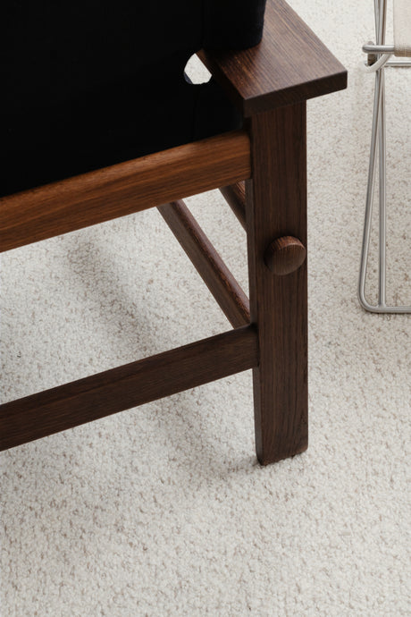 The Canvas Chair, rökt ek svart canvas av Børge Mogensen - 5 - Jacobsen Plus