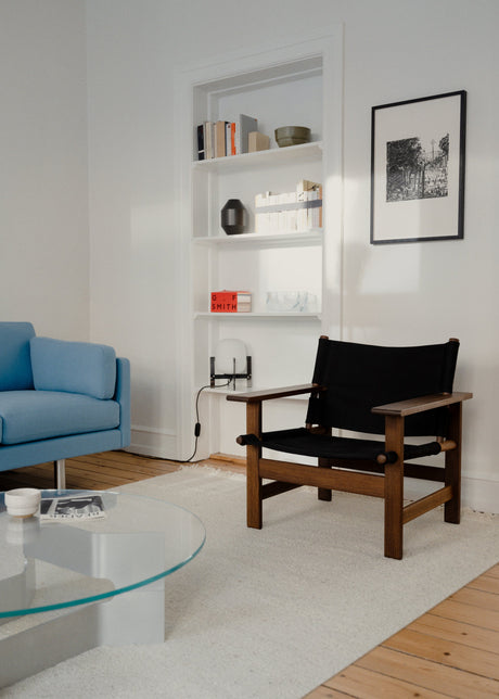 The Canvas Chair, svartlackerad ek svart canvas av Børge Mogensen - 2 - Jacobsen Plus