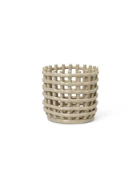 Ceramic Basket, small från Ferm Living - Blue - Jacobsen Plus