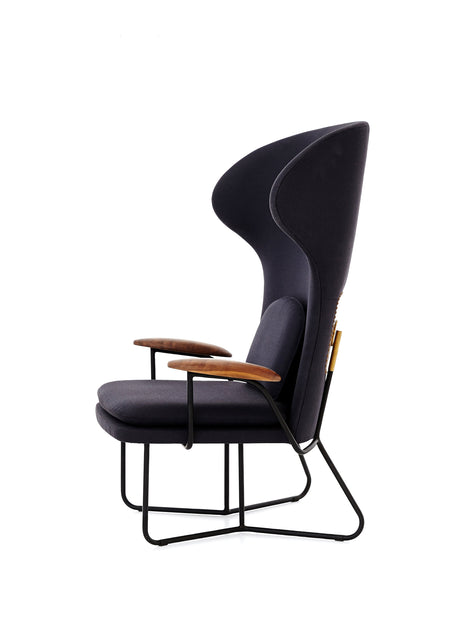 Chillax loungestol med hög rygg i valnöt, Main Line Flax 28 från Stellar Works - 2 - Jacobsen Plus