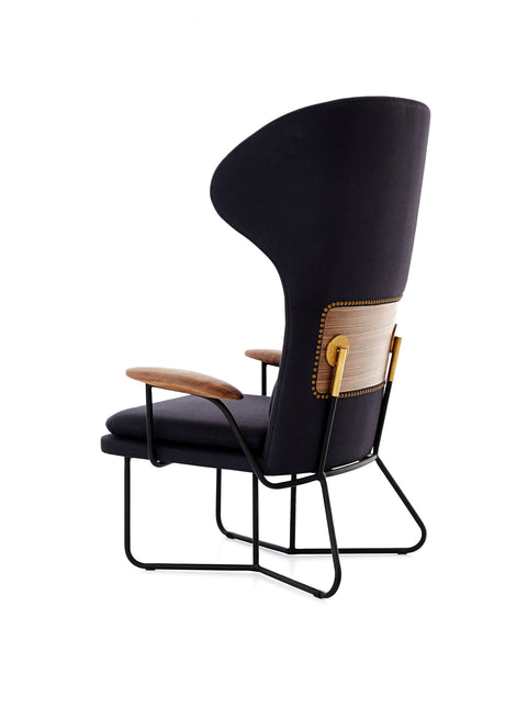 Chillax loungestol med hög rygg i valnöt, Main Line Flax 28 från Stellar Works - 3 - Jacobsen Plus