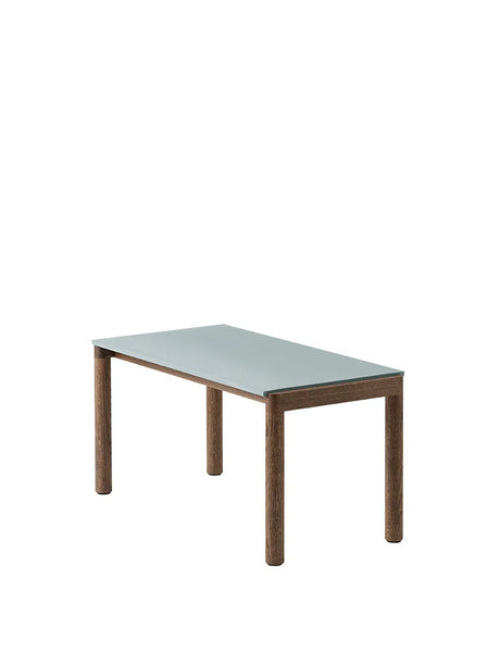 Couple soffbord, 40 x 84 cm från Muuto - Pale Blue - Dark Oiled Oak / Plain - Jacobsen Plus