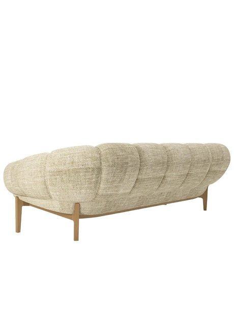 Croissant Soffa 3-sits, tyg från GUBI - Prisgruppe 1 / Massiv olieret egetræ - Jacobsen Plus