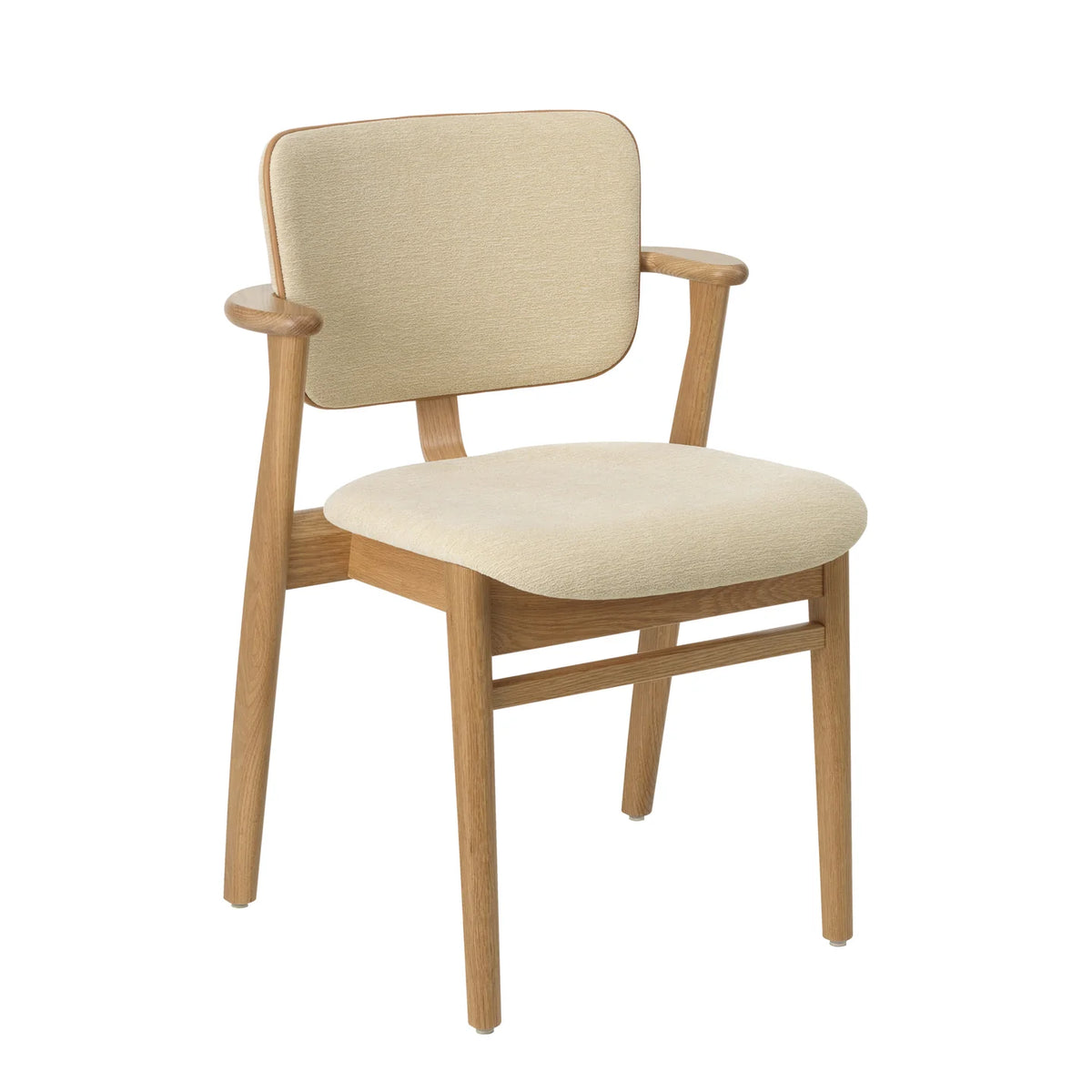 Domus Chair, klädd från Artek - Oak - WOW RE 6511 - Leather Prestige Nougat piping - Jacobsen Plus