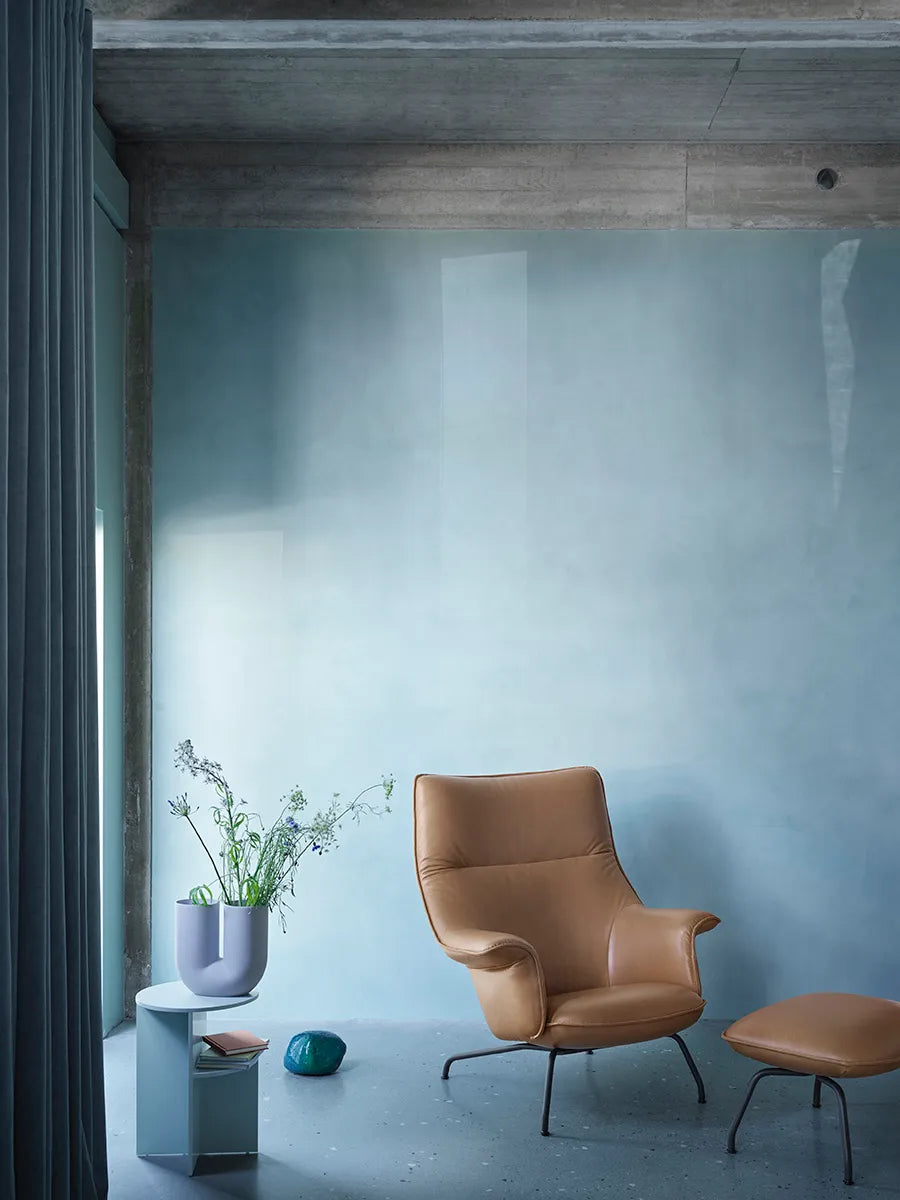 Doze Lounge Chair inkl. Fotpall, svart raffinerat läder från Muuto - 4 - Jacobsen Plus