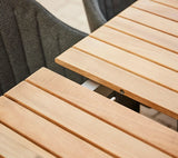 Drop Matbord med 120 cm utdrag, Teak/lavagrå från Cane-line - 4 - Jacobsen Plus