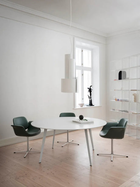 Flamingo Chair från Erik Jørgensen - Stofgruppe 1 / Borstad rustfrit stål / Fast understel - Jacobsen Plus