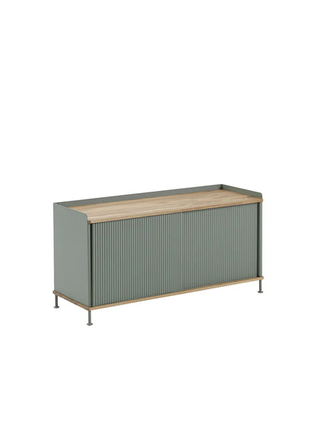 Enfold skänk, 124 x 45 cm från Muuto - Black - Jacobsen Plus