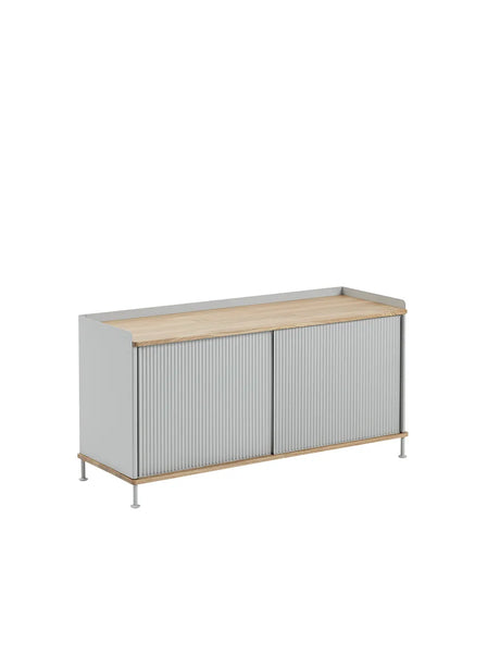 Enfold skänk, 124 x 45 cm från Muuto - Black - Jacobsen Plus