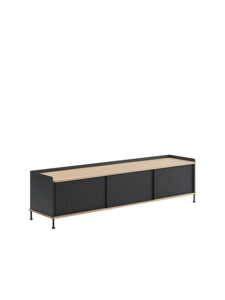 Enfold Sideboard, 186 x 45 cm från Muuto - Black - Jacobsen Plus