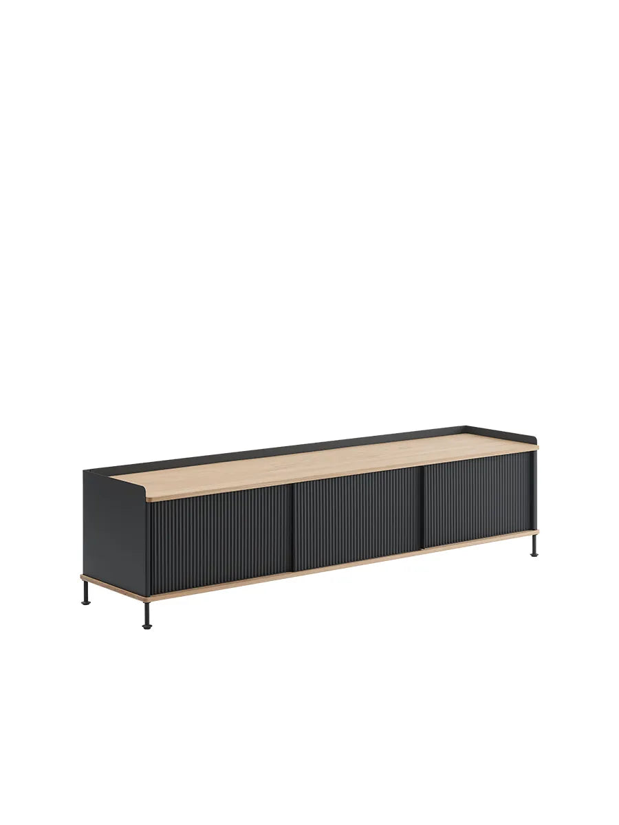 Enfold Sideboard, 186 x 45 cm från Muuto - Black - Jacobsen Plus