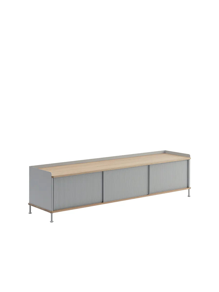 Enfold Sideboard, 186 x 45 cm från Muuto - Grey - Jacobsen Plus
