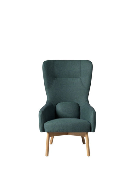 FDB Møbler - L35 Gesja, öronlappsfåtölj, grön textil - 2 - Jacobsen Plus