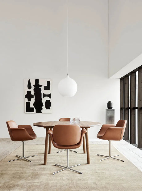 Flamingo Chair från Erik Jørgensen - Stofgruppe 1 / Borstad rustfrit stål / Fast understel - Jacobsen Plus