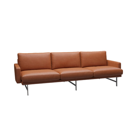 Lissoni Soffa, 3 pers. 243 cm från Fritz Hansen - Christianshavn / Brown bronze - Jacobsen Plus