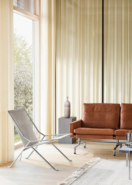 PK31/3 3 pers. Soffa av Poul Kjærholm - Aura læder / Cognac - Jacobsen Plus