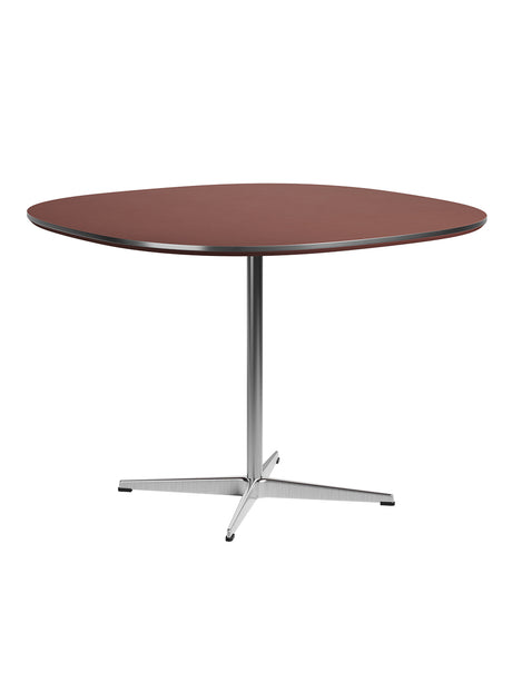 Piet Hein A603 cafébord, 100 x 100 cm från Fritz Hansen - Svart laminat m. svart ABS-kant - Svart stel - Jacobsen Plus