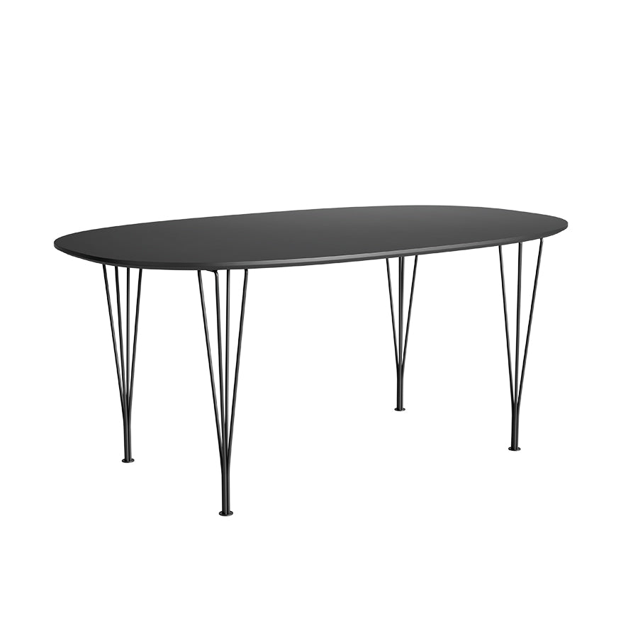  - Svart laminat m. svart ABS-kant - Svart stel - Jacobsen Plus