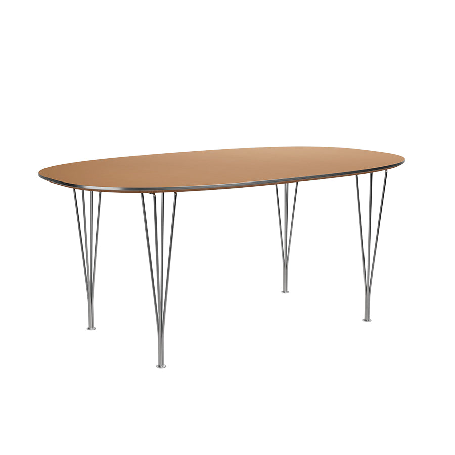  - Light Amber laminat m. alukant - Krom stel - Jacobsen Plus
