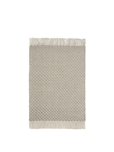 FermLiving Udo Rug matta, Off-white/Svart - 140 x 200 cm - Jacobsen Plus