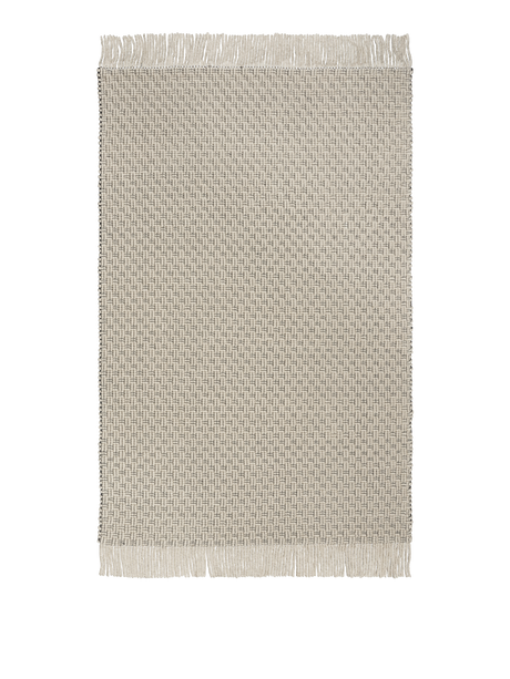 FermLiving Udo Rug matta, Off-white/Svart - 140 x 200 cm - Jacobsen Plus