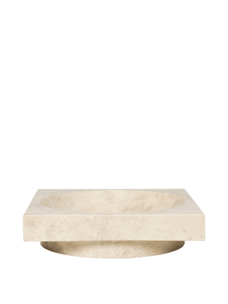 Hew low centrepiece, travertin från Ferm Living - Jacobsen Plus