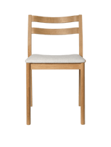 Boda Matstol, stapelbar från Ferm Living - Natural Oak - Staple Off-white - Jacobsen Plus
