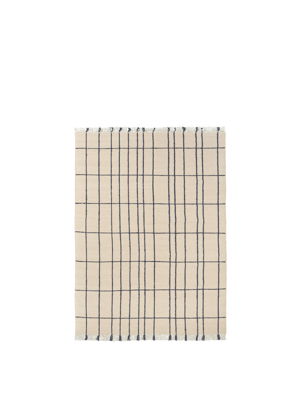 FermLiving Sen Rug Matta, Pergament/Indigo - 140 x 200 cm - Jacobsen Plus