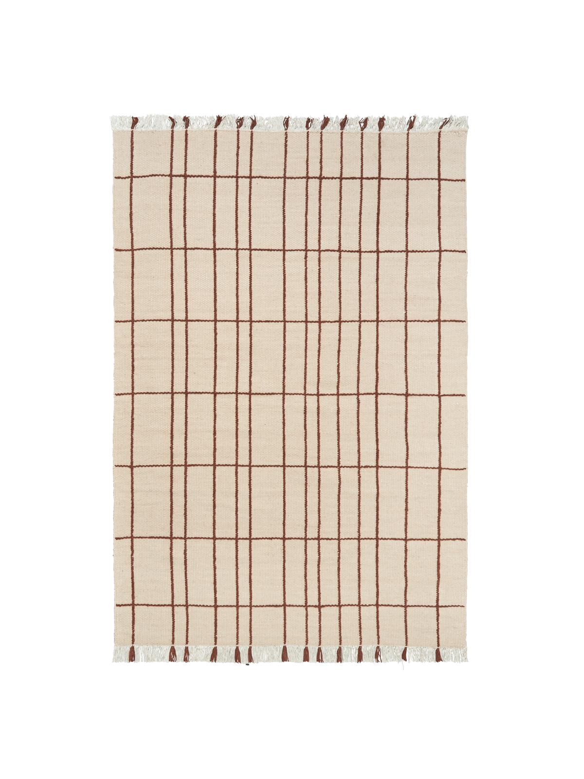 FermLiving Sen Rug Matta, Pergament/Kastanj - 170 x 240 cm - Jacobsen Plus