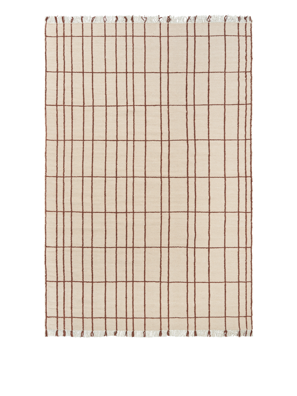 FermLiving Sen Rug Matta, Pergament/Kastanj - 200 x 300 cm - Jacobsen Plus