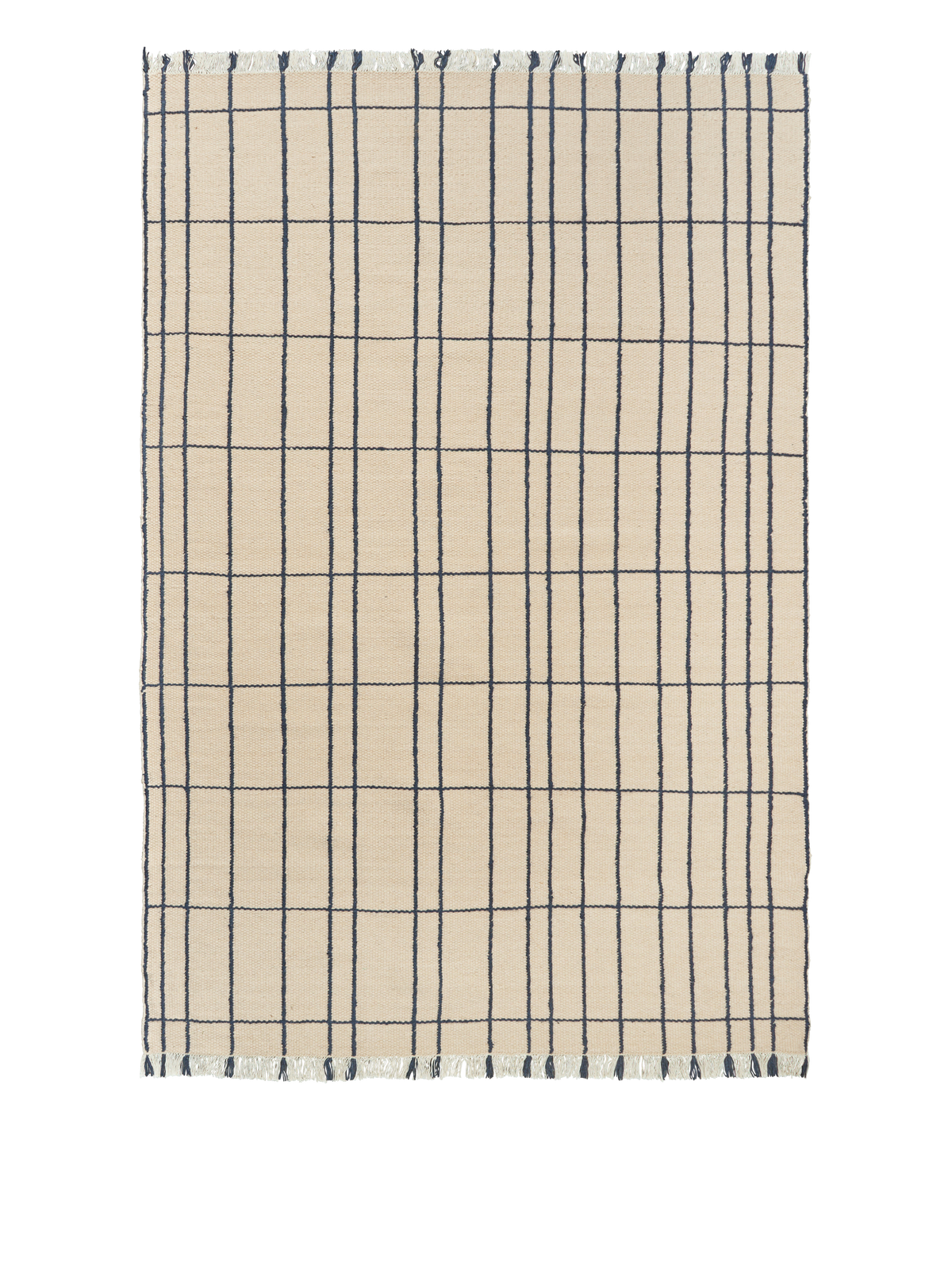 FermLiving Sen Rug Matta, Pergament/Indigo - 200 x 300 cm - Jacobsen Plus