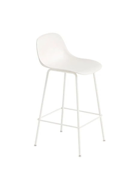 Fiber Barstool tube med rygg från Muuto - Lille / Ochre- black base - Jacobsen Plus