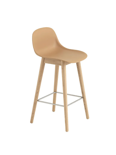 Fiber Bar Stool Trä med ryggstöd från Muuto - Lille / Black- black - Jacobsen Plus