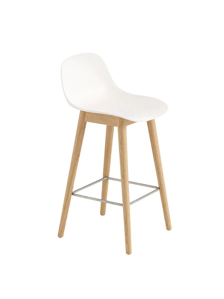 Fiber Bar Stool Trä med ryggstöd från Muuto - Lille / Black- black - Jacobsen Plus
