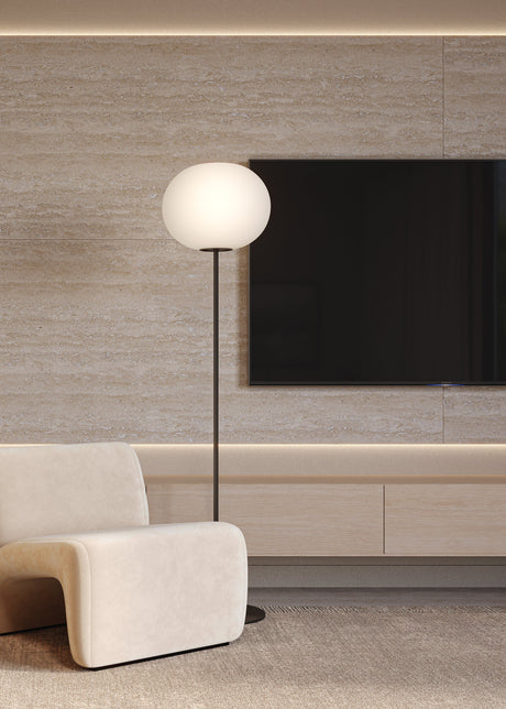 Glo-Ball F, Svart golvlampa från Flos - F1: Ø: 330 x H: 1350 mm - Jacobsen Plus