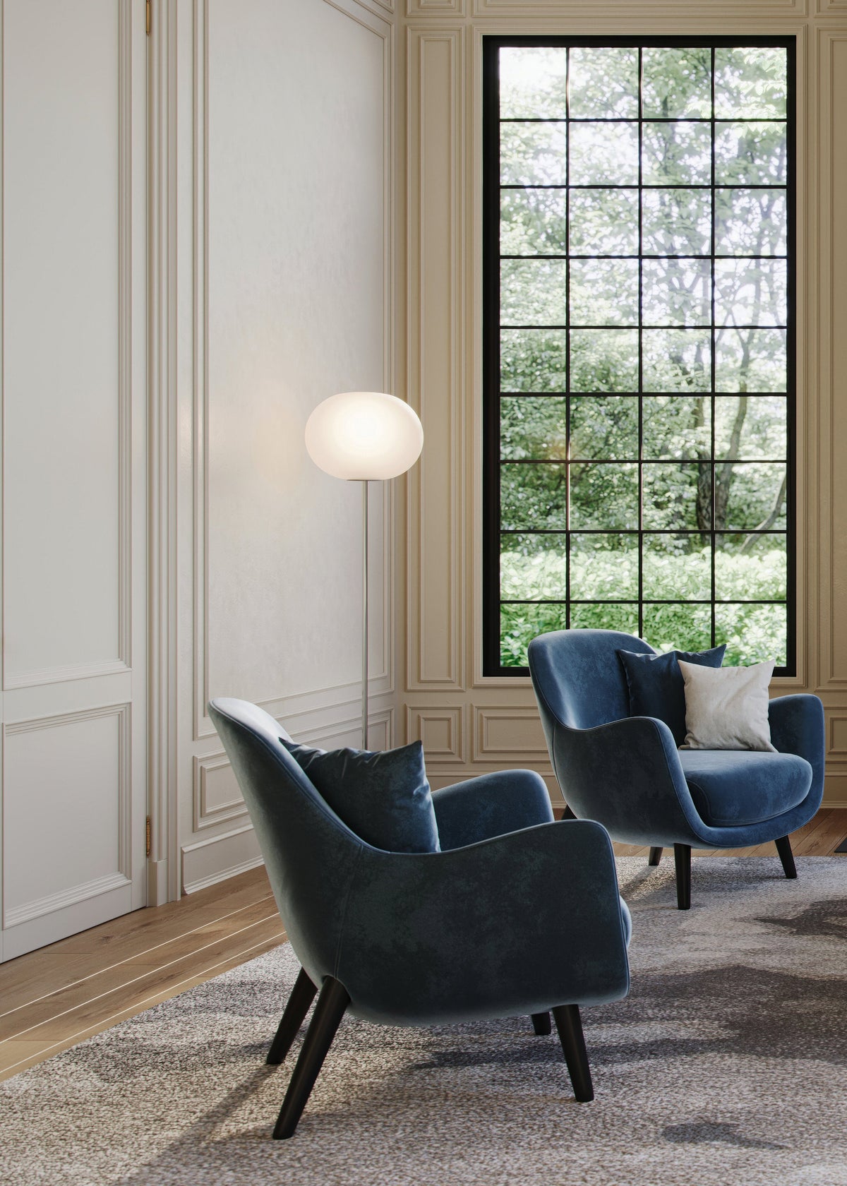 Glo-Ball F, Silver golvlampa från Flos - 1 - Jacobsen Plus