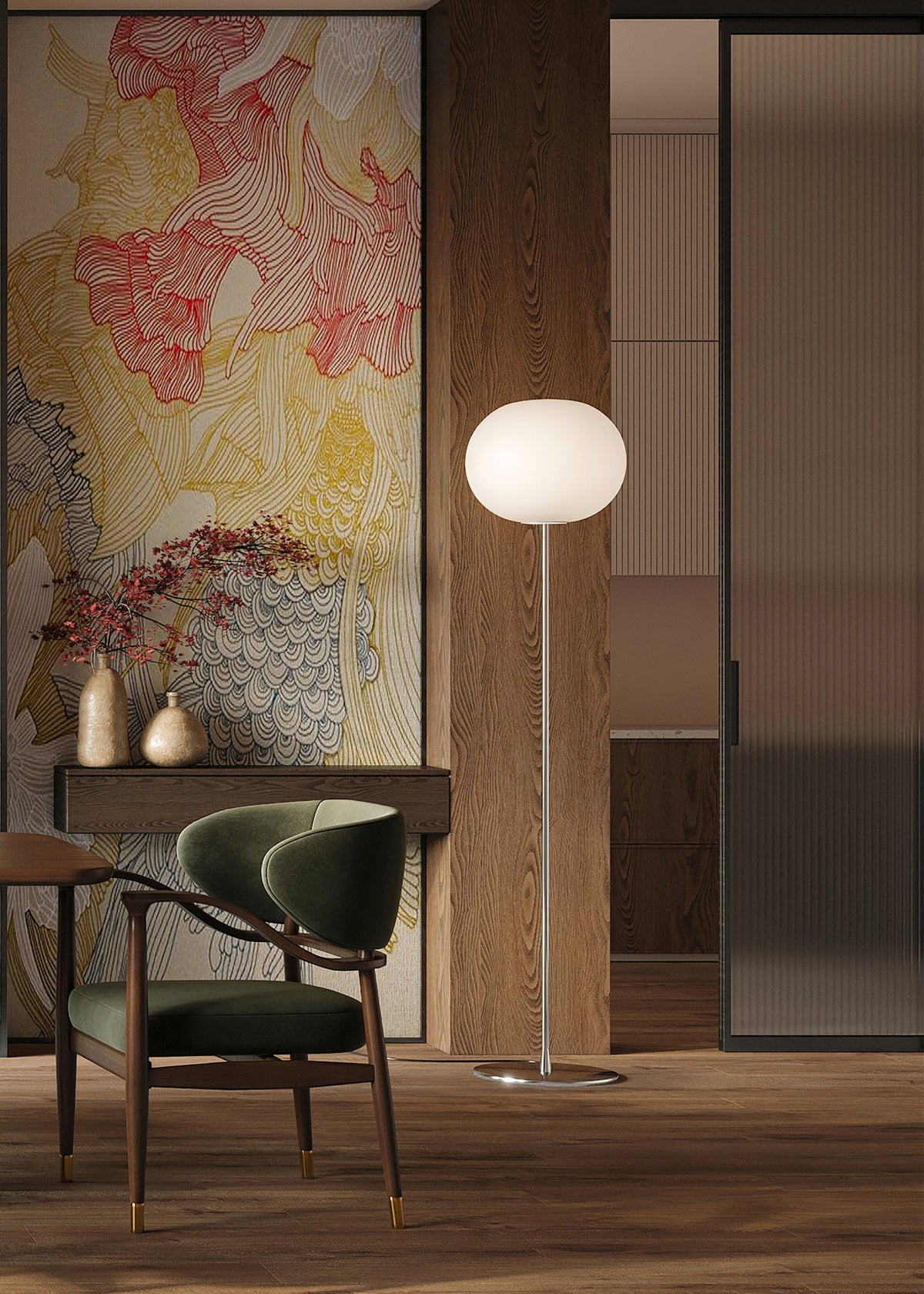 Glo-Ball F, Silver golvlampa från Flos - 2 - Jacobsen Plus