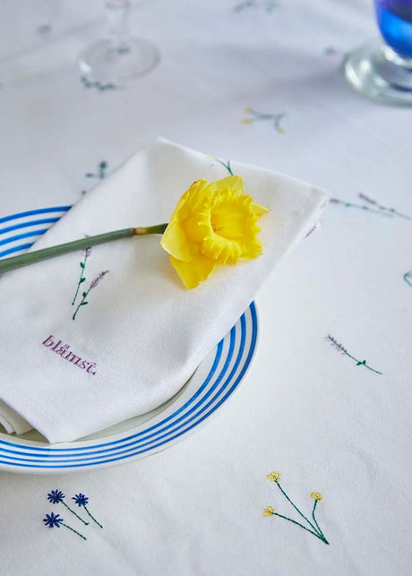 Flower Tygservetter, 2-pack från Blåmst - 2 - Jacobsen Plus
