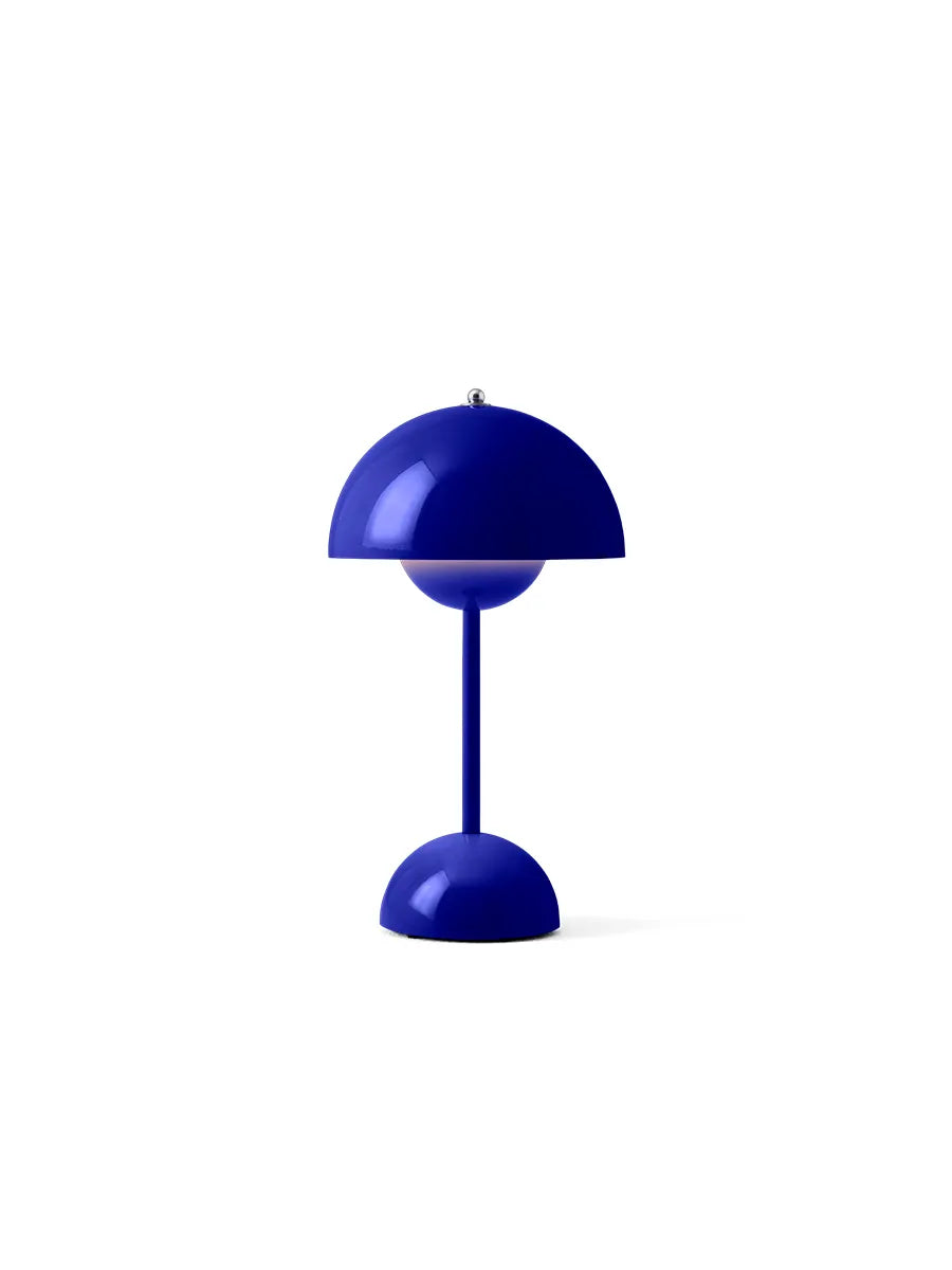 Flowerpot VP9 portabel bordslampa av Verner Panton - Cobalt Blue - Jacobsen Plus