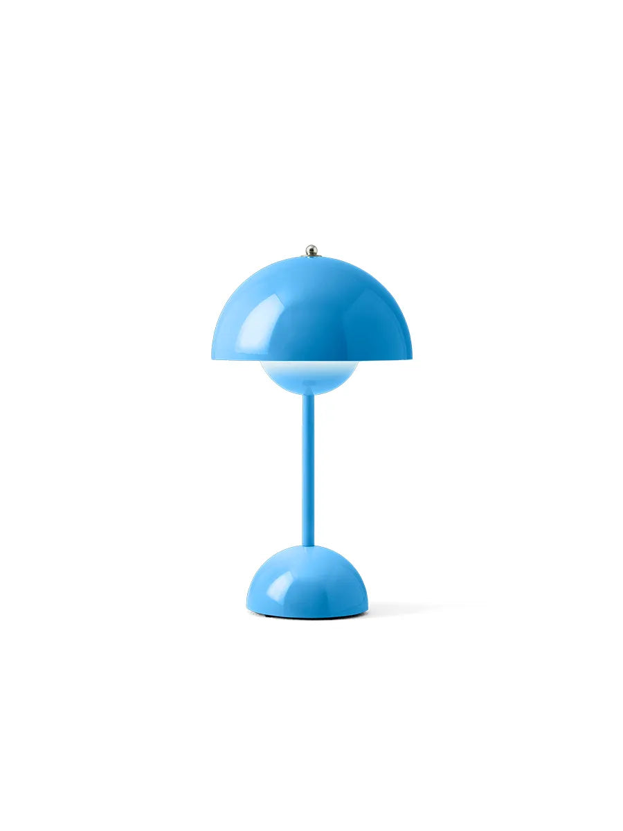 Flowerpot VP9 portabel bordslampa av Verner Panton - Swim Blue - Jacobsen Plus